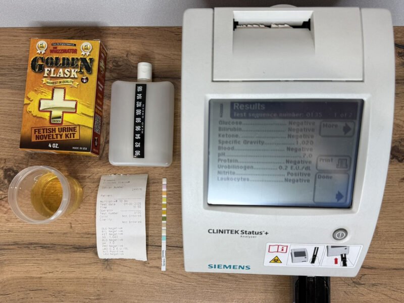 golden flask urine lab test