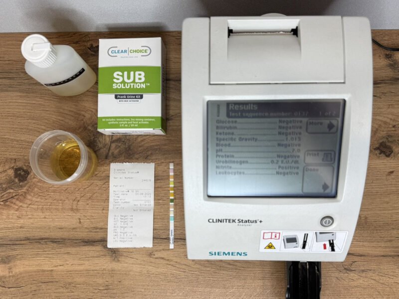 sub solution urine lab test